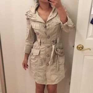 Egoist light trench jacket. Xs